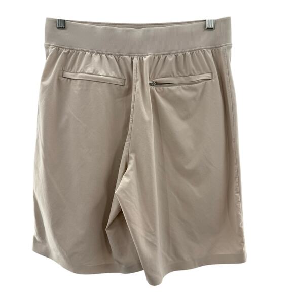 Athleta Pull On Style Beige Sporty Shorts Tennis Prep Pickle Ball Size 6 - Picture 4 of 8